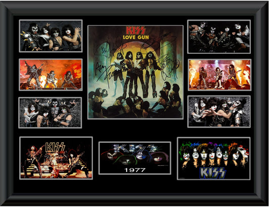 Kiss Autographed lp Love Gun - Zion Graphic Collectibles