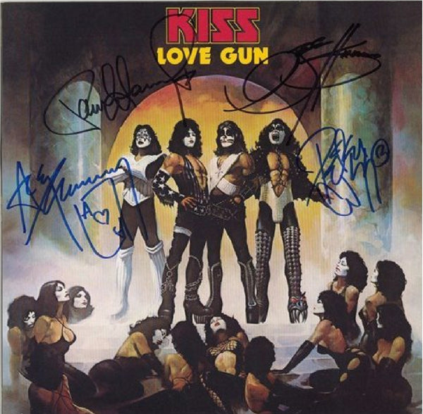 Kiss Autographed lp Love Gun