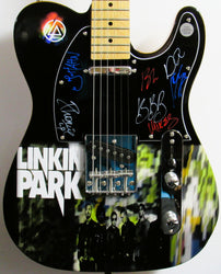 Linkin Park Autographed Guitar - Zion Graphic Collectibles