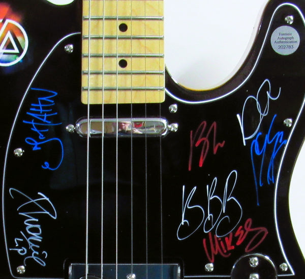 Linkin Park Autographed Guitar - Zion Graphic Collectibles