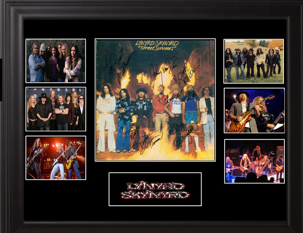 Lynyrd Skynyrd Signed Framed LP Rare Collectible Album