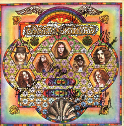 Lynyrd Skynyrd Second Helping Autographed LP Framed COA loading=