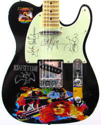 Led Zeppelin Autographed Custom Guitar - Zion Graphic Collectibles loading=