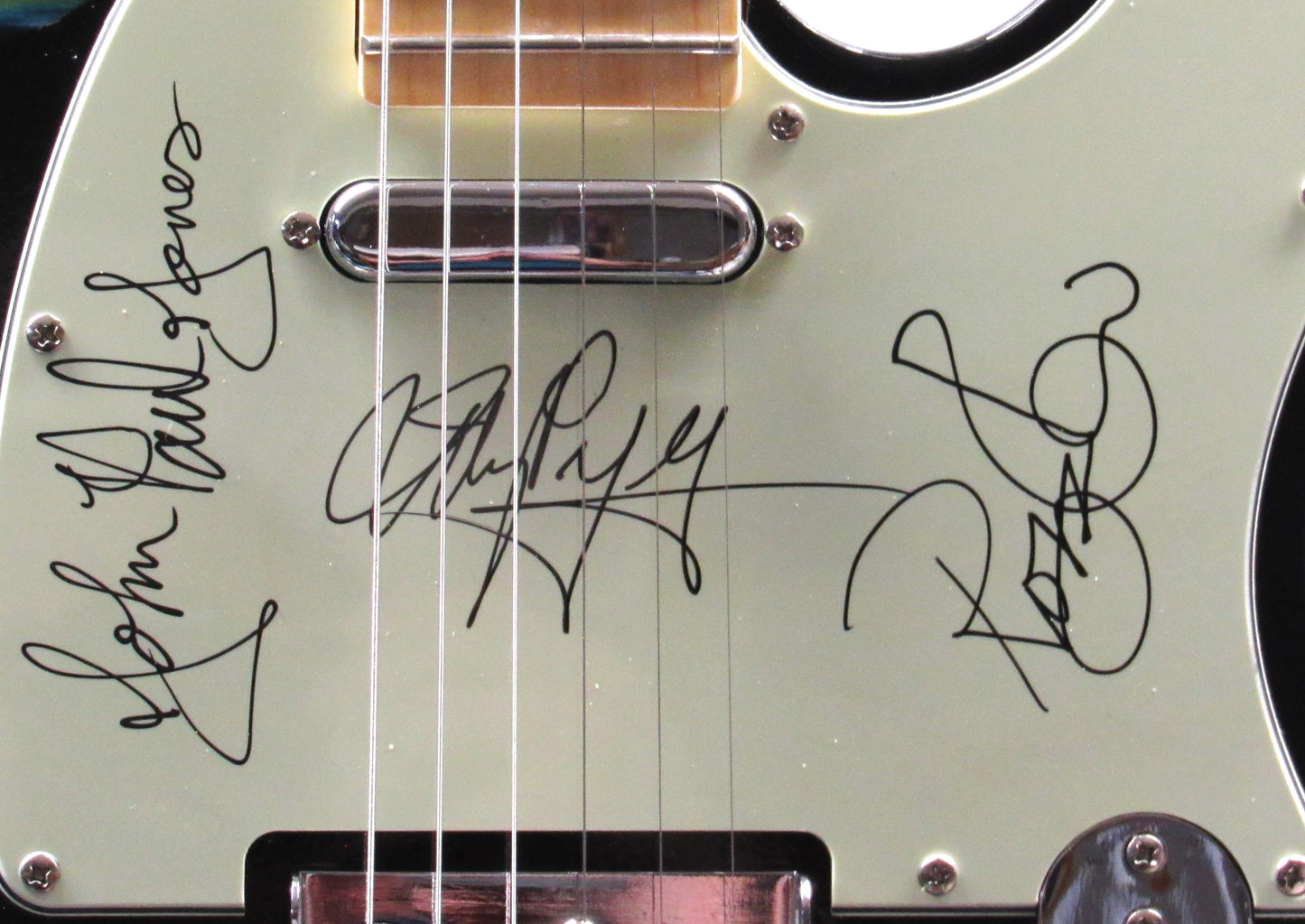 Led Zeppelin Autographed Custom Guitar - Zion Graphic Collectibles
