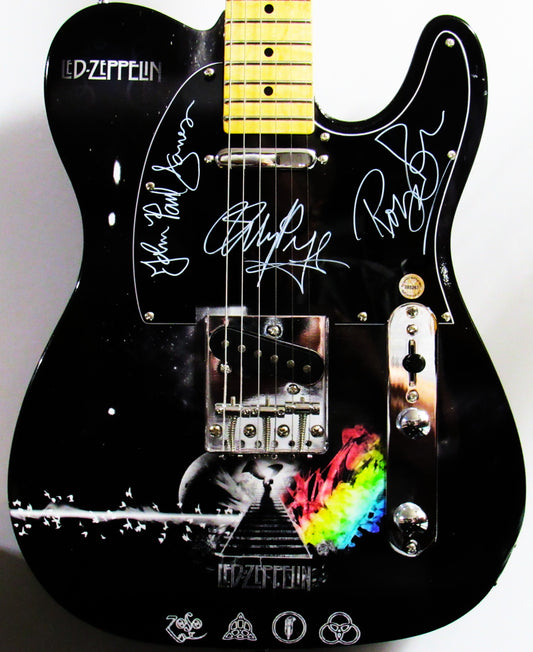 Led Zeppelin Autographed Custom Guitar