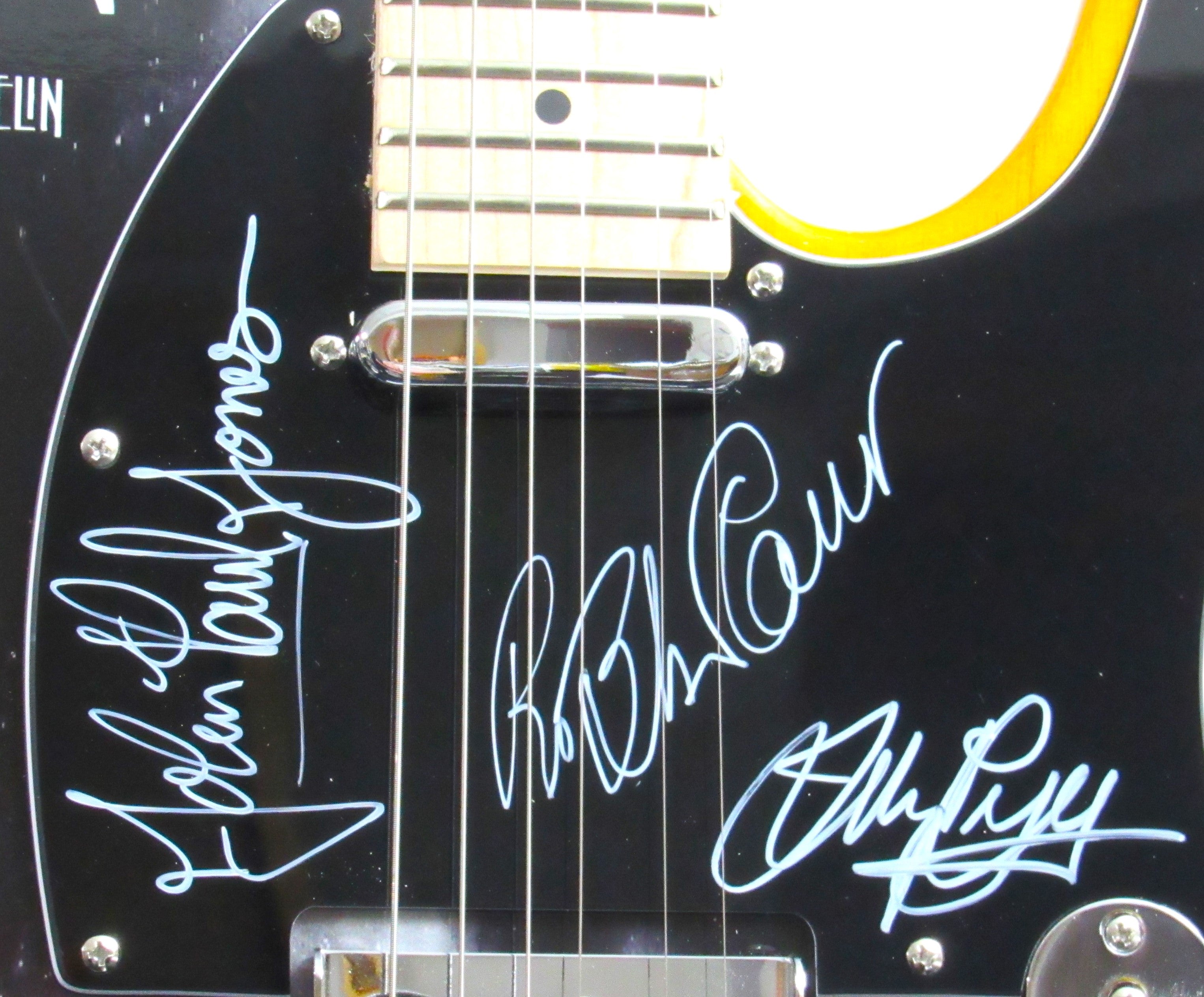 Led Zeppelin Autographed Guitar Zion Graphic Collectibles