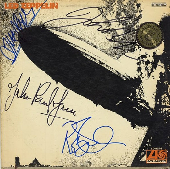 Led Zeppelin Autographed LP - Zion Graphic Collectibles