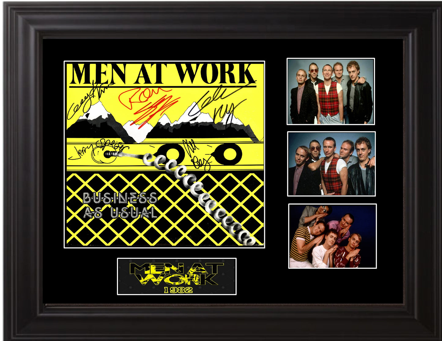 Men At Work Band Signed Business As Usual Album - Zion Graphic Collectibles