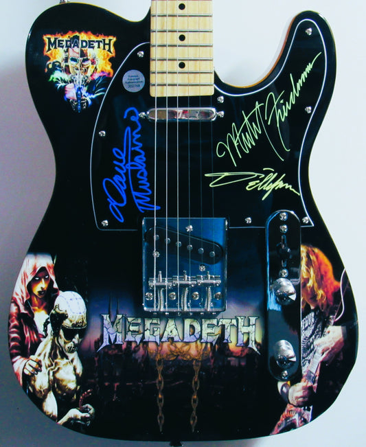 Megadeth Autographed Guitar - Zion Graphic Collectibles
