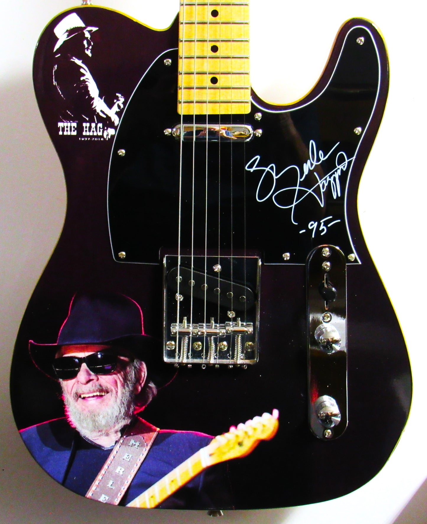 Merle Haggard Autographed Guitar