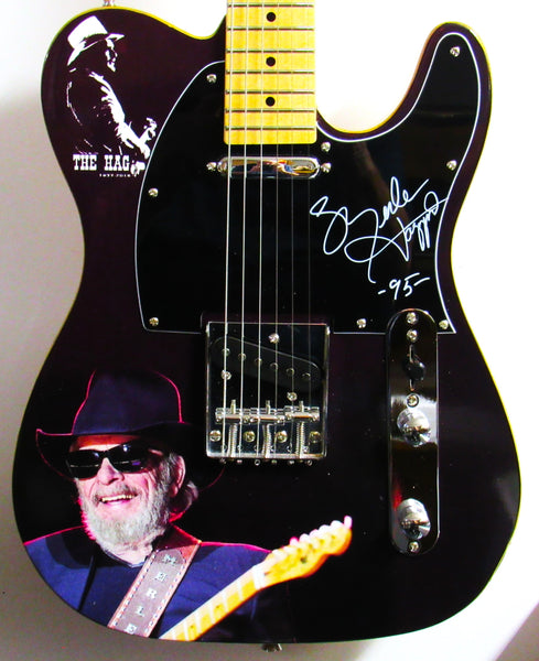 Merle Haggard Autographed Guitar