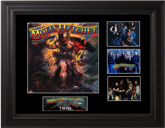 Molly Hatchet Autographed lp - Zion Graphic Collectibles