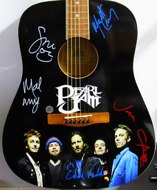 Pearl Jam Autographed Guitar - Zion Graphic Collectibles