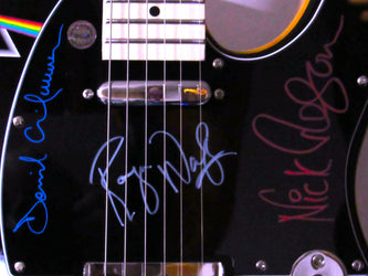 Pink Floyd Autographed Guitar loading=