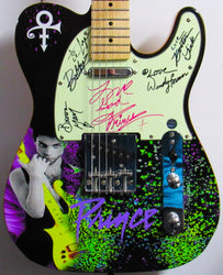 Prince & The Revolution Signed Guitar - Zion Graphic Collectibles loading=