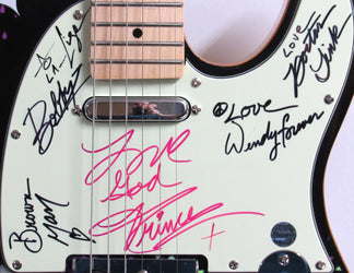 Prince & The Revolution Signed Guitar - Zion Graphic Collectibles loading=