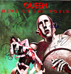 Queen Autographed LP "News of the world " - Zion Graphic Collectibles
