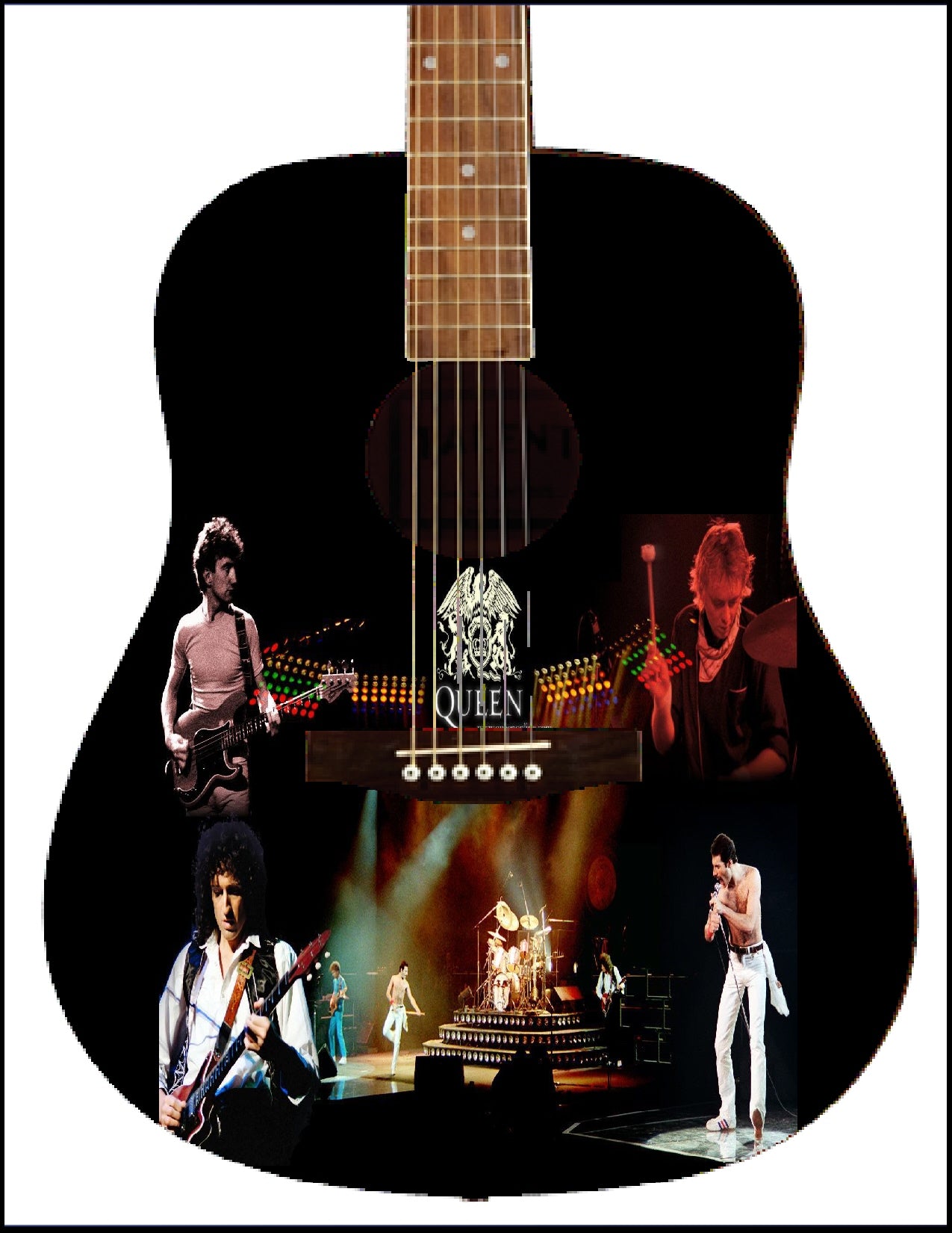 Queen Custom Guitar - Zion Graphic Collectibles