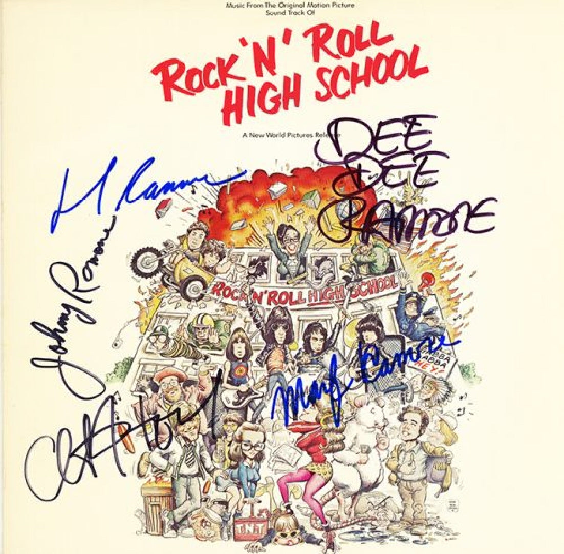 Rock ‘N’ Roll High School Cast Signed Movie Soundtrack Album