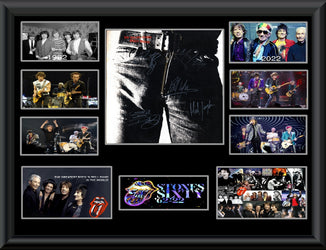 The Rolling Stones Band Signed Sticky Fingers Album loading=
