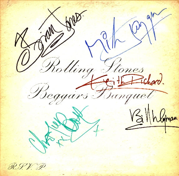 Rolling Stones Autographed Beggars Banquet  lp - Zion Graphic Collectibles