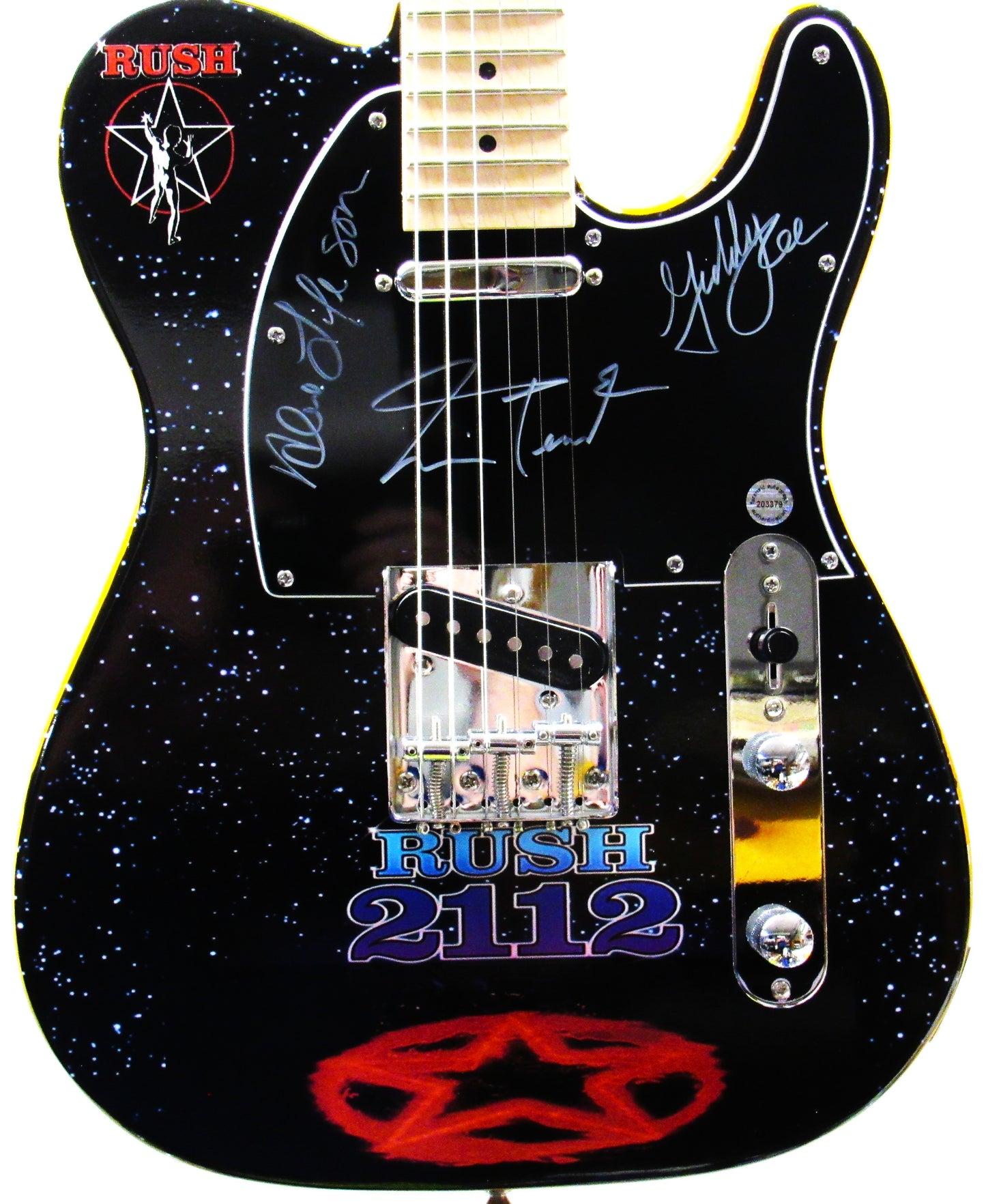 Rush Autographed Guitar