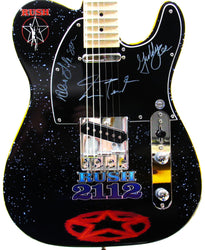 Rush Autographed Guitar loading=
