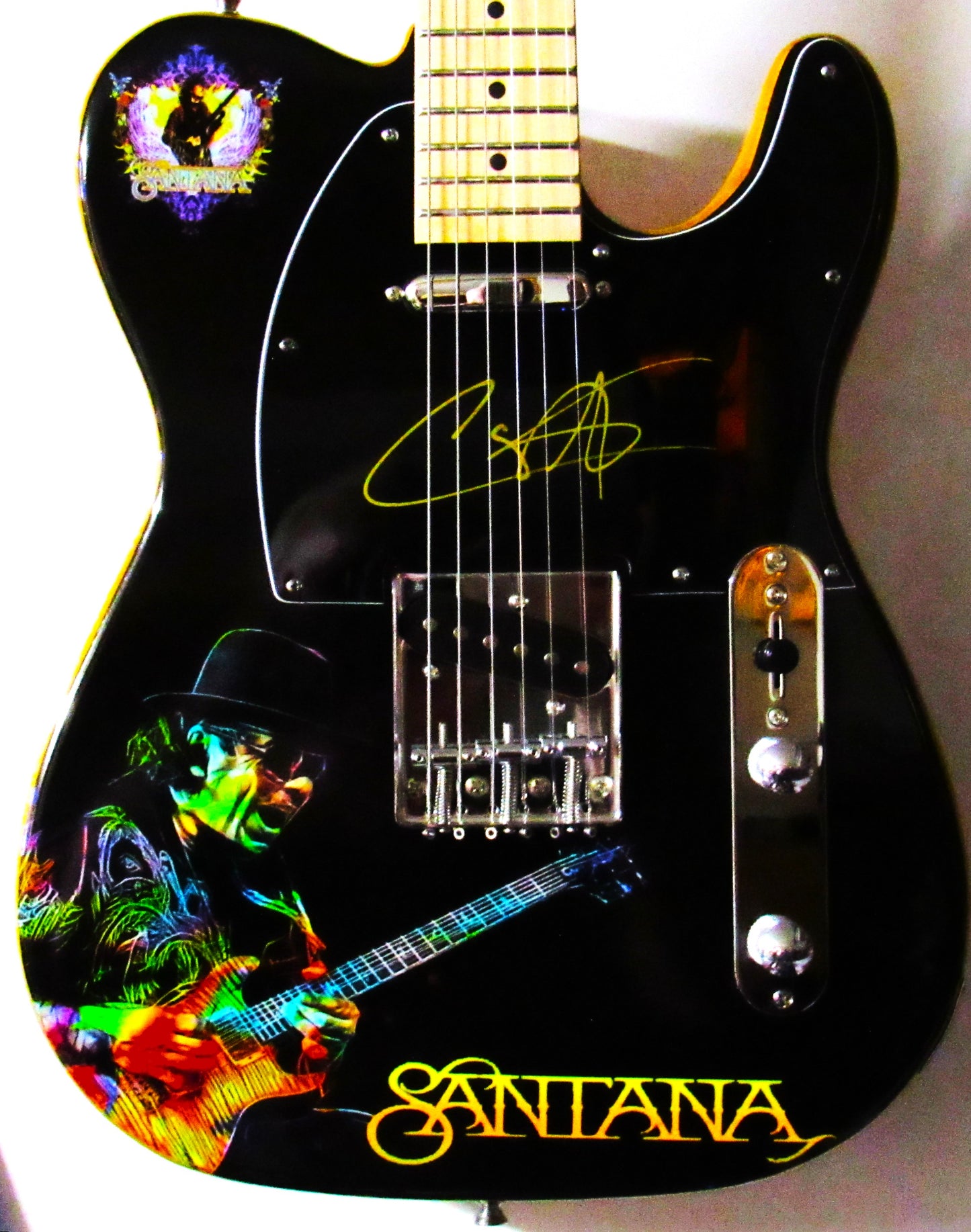 Santana Autographed  Guitar