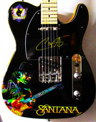 Santana Autographed  Guitar loading=