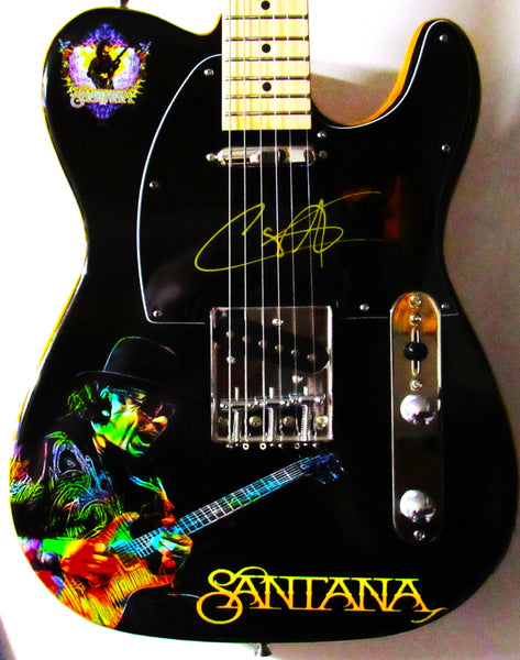 Santana Autographed  Guitar