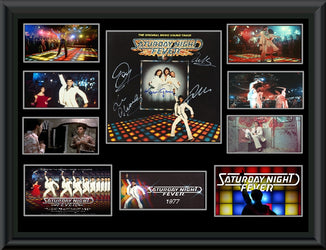 Saturday Night Fever Cast Signed Movie Soundtrack loading=