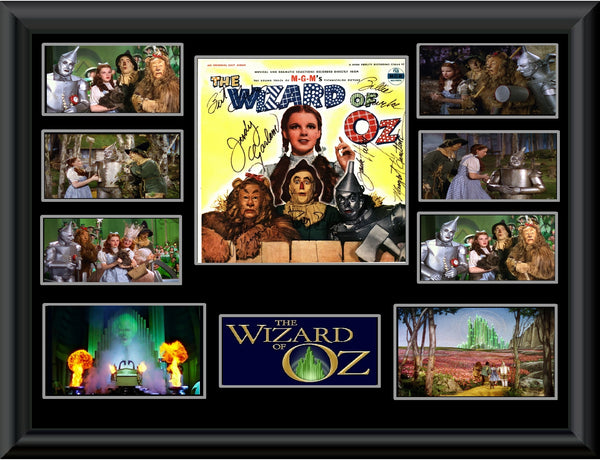 Wizard of Oz Autographed Framed LP Cast Signed Memorabilia