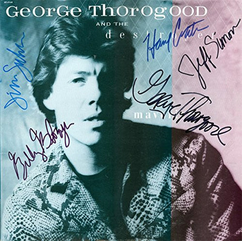George Thorogood and the Destroyers Band Signed Maverick Album - Zion Graphic Collectibles