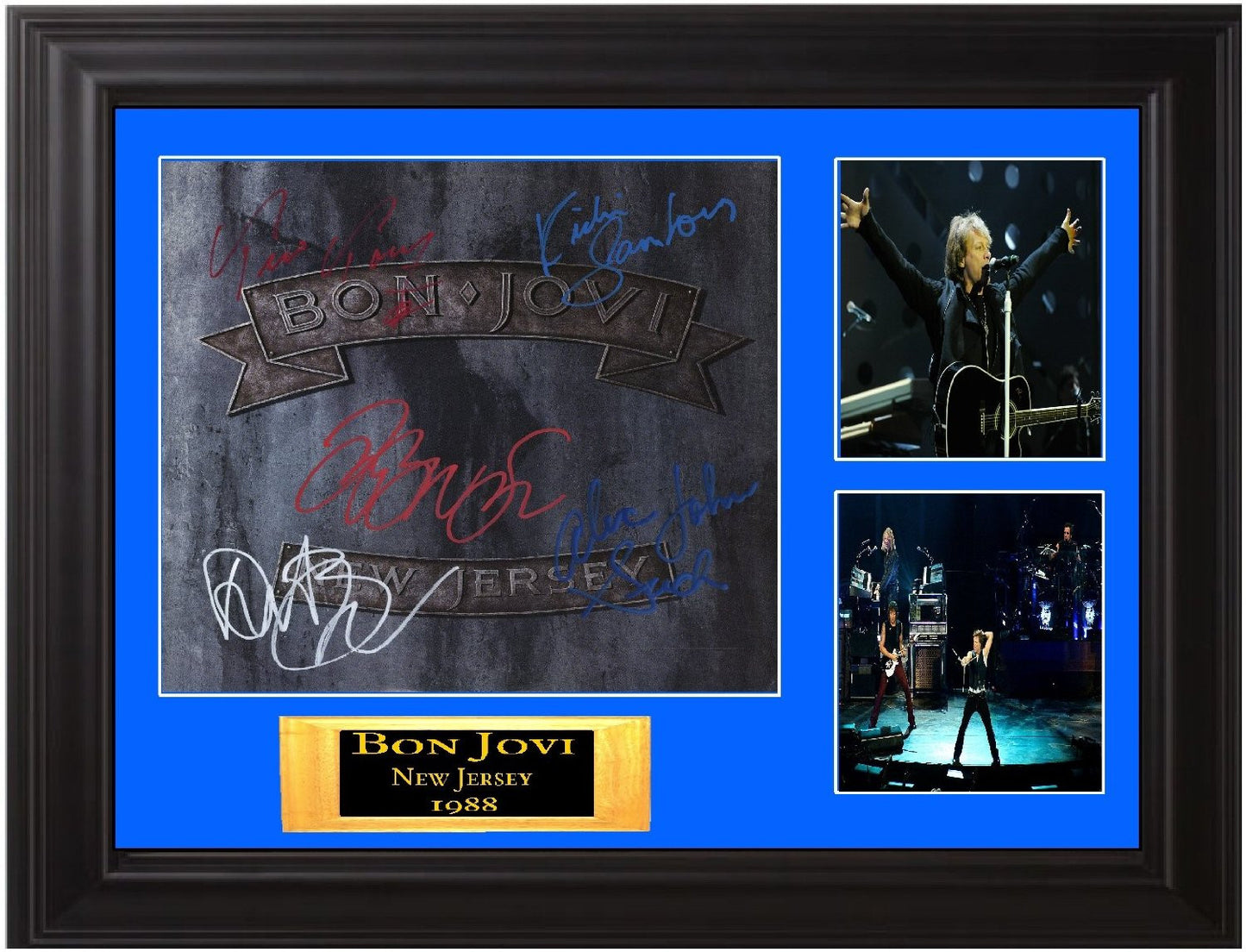 Bon Jovi Band Signed New Jersey Lp - Zion Graphic Collectibles