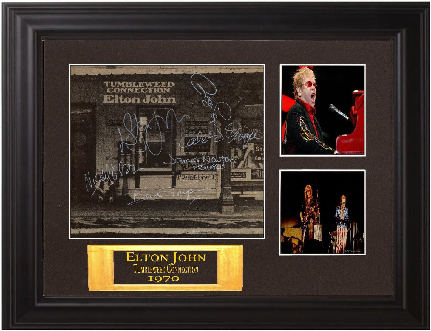Elton John Autographed Lp tumbleweed connection - Zion Graphic Collectibles