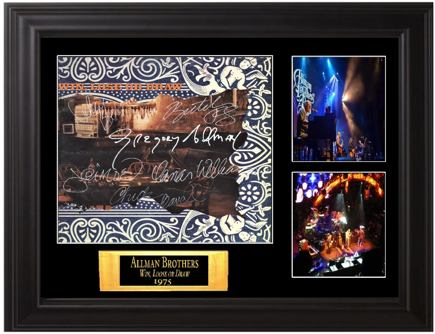 Allman Brothers Band Autographed Lp "Win Lose or Draw" - Zion Graphic Collectibles