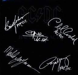 AC/DC Autographed LP "Back In Black" - Zion Graphic Collectibles