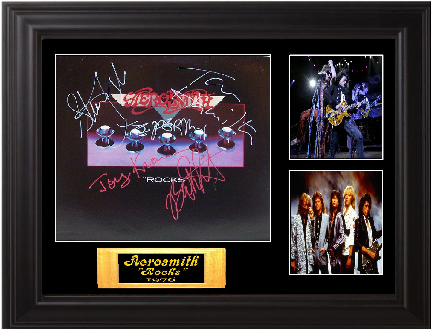 Aerosmith Framed Autographed Lp "Rocks" - Zion Graphic Collectibles