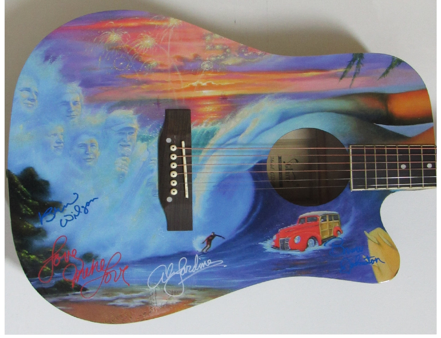 Beach Boys Autographed Guitar - Zion Graphic Collectibles