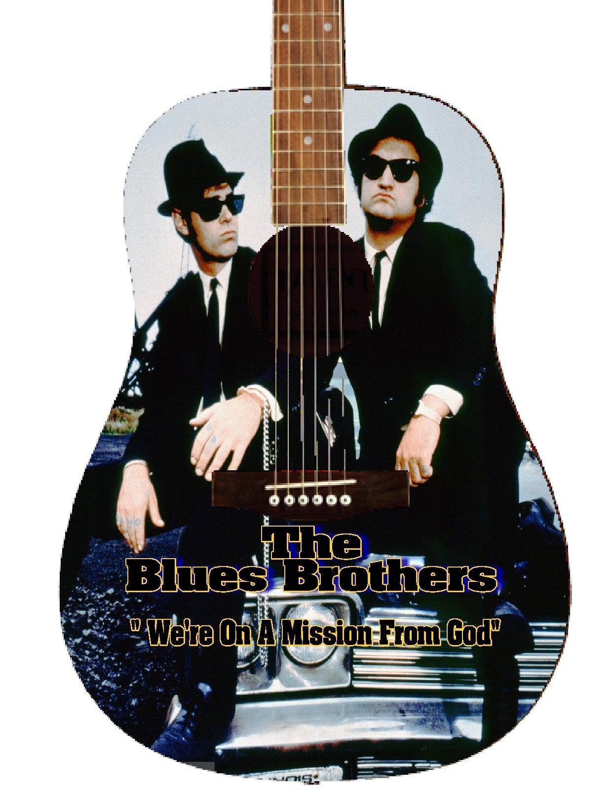Blues Brothers Custom Guitar - Zion Graphic Collectibles