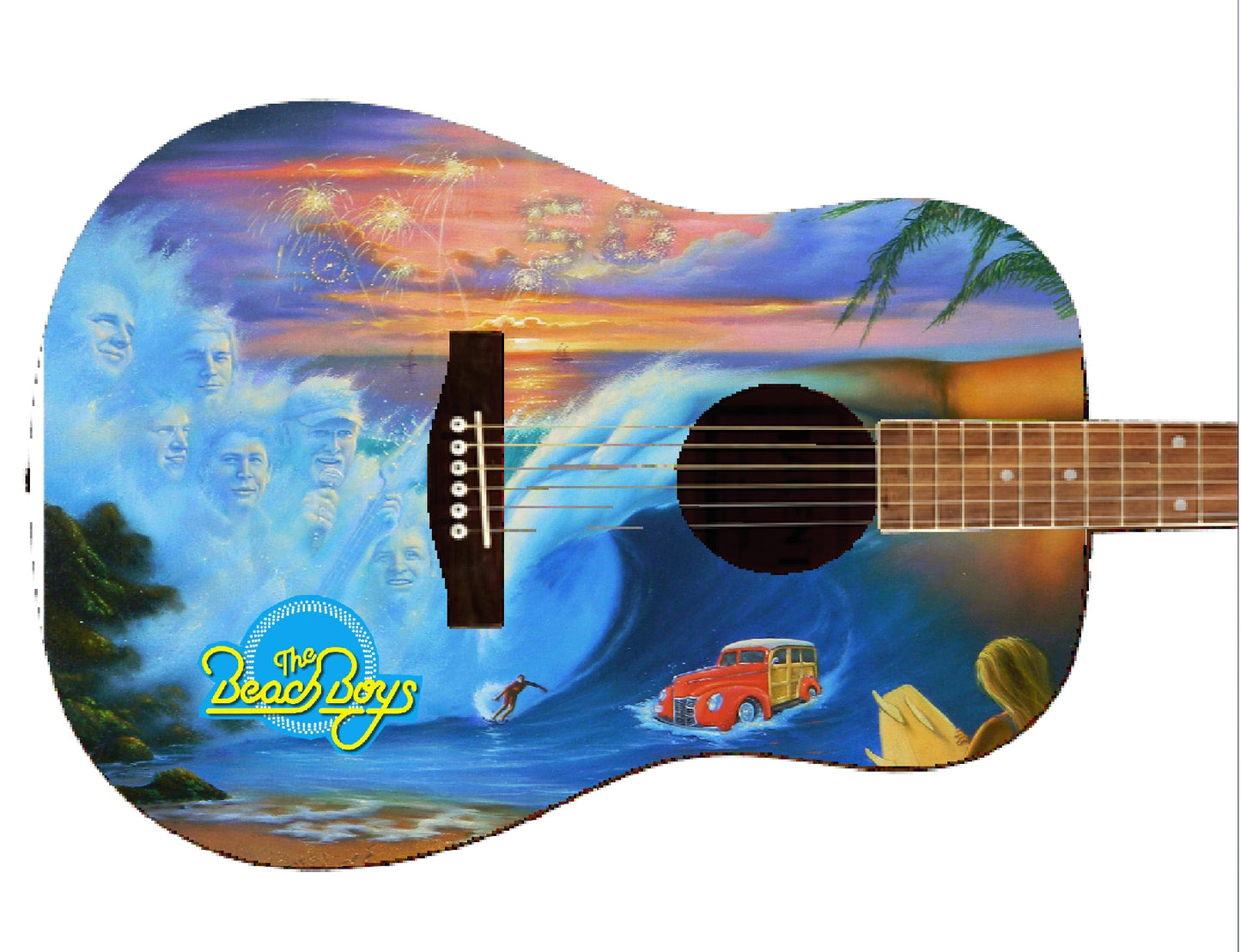 Beach Boys Custom Guitar - Zion Graphic Collectibles