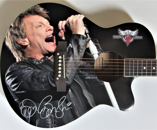 Jon Bon Jovi Autographed Guitar - Zion Graphic Collectibles