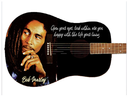 Bob Marley Custom Guitar - Zion Graphic Collectibles