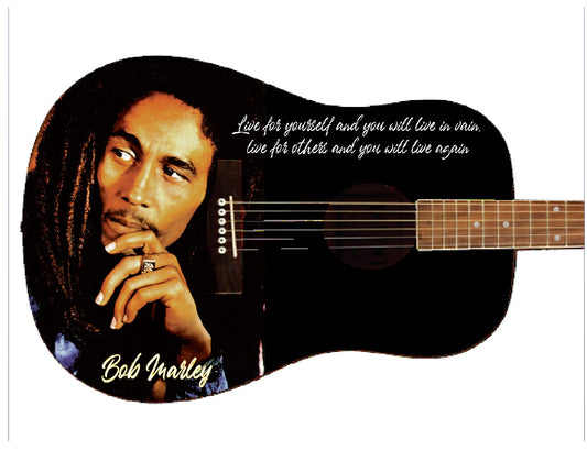 Bob Marley Custom Guitar - Zion Graphic Collectibles