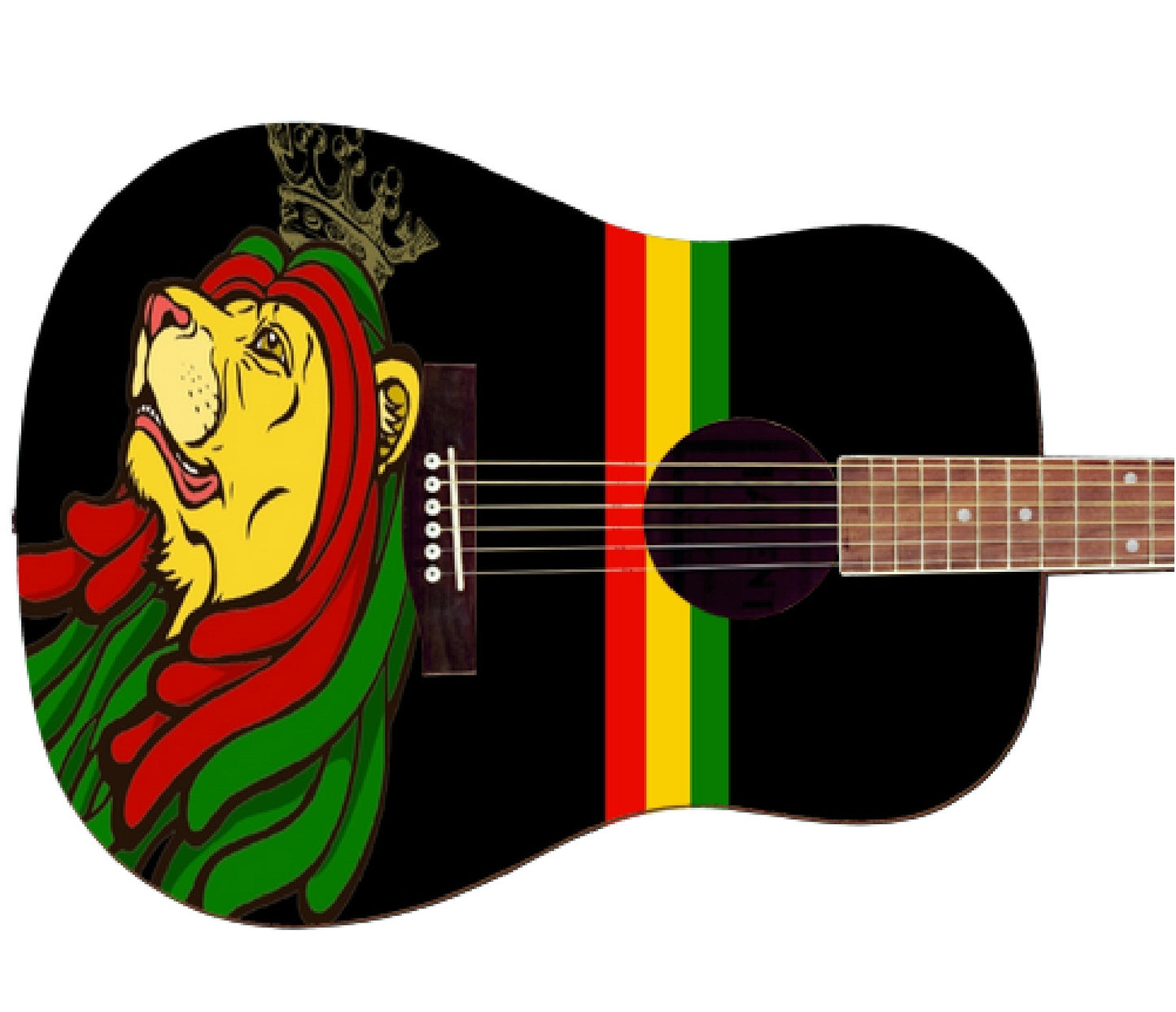Bob Marley Custom Rasta Guitar - Zion Graphic Collectibles