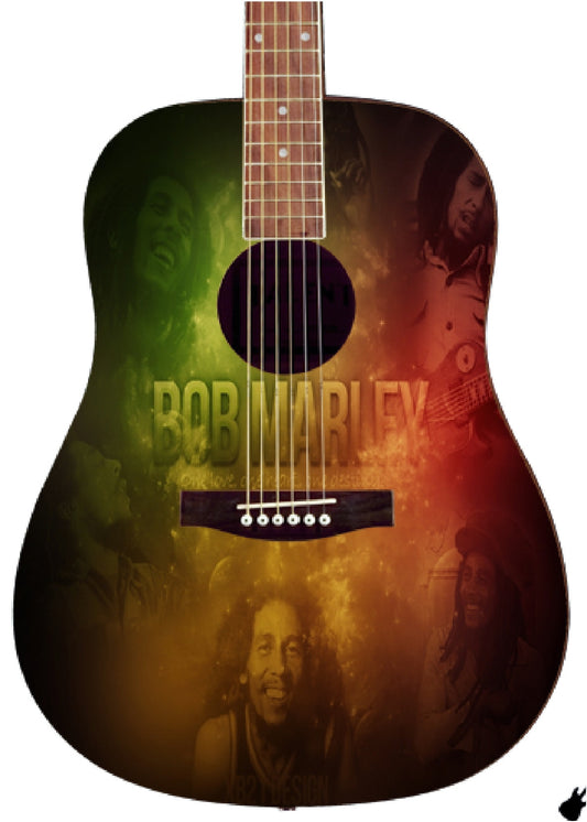 Bob Marley Custom Guitar - Zion Graphic Collectibles