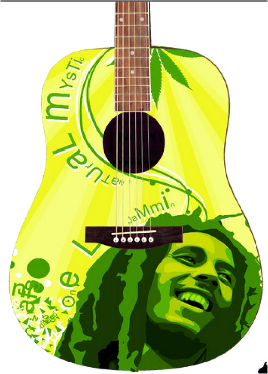 Bob Marley Custom Guitar - Zion Graphic Collectibles