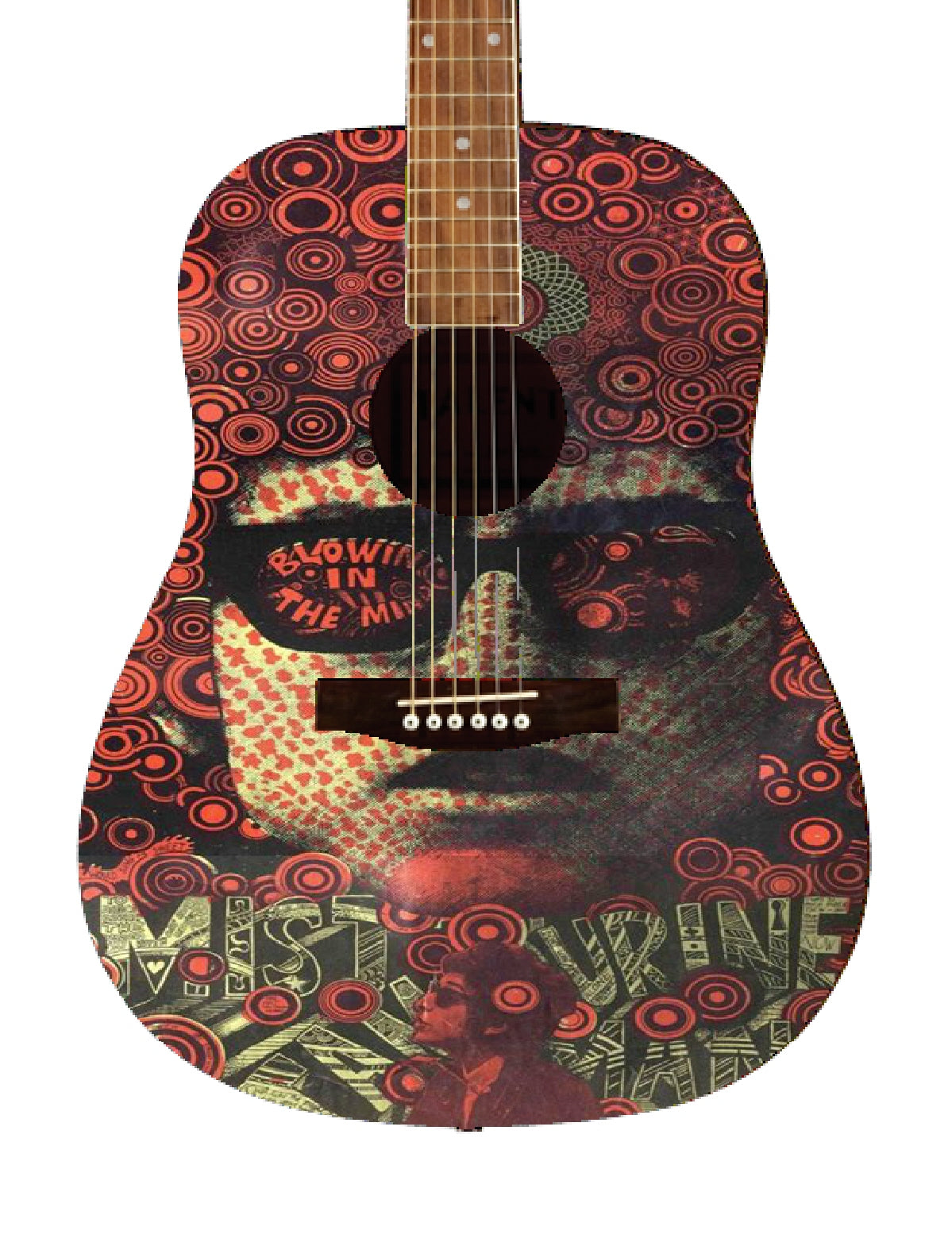 Bob Dylan Custom Guitar - Zion Graphic Collectibles