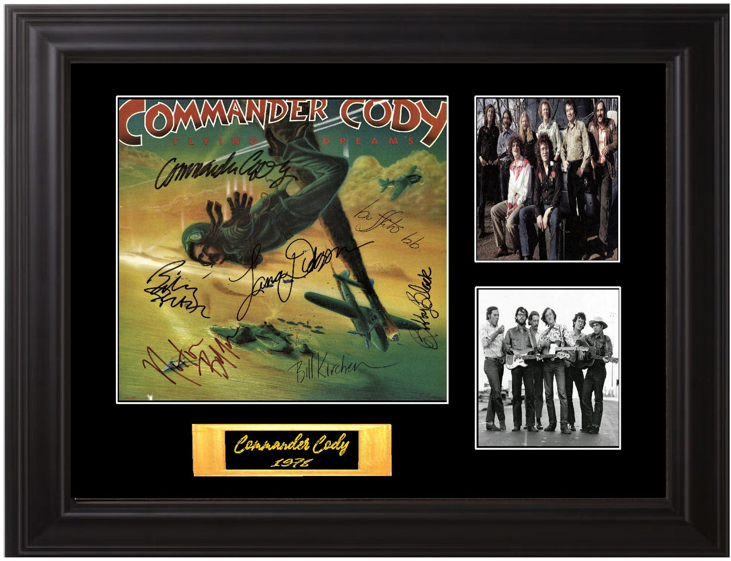 Commander Cody & His Lost Planet Airmen Band Signed lp - Zion Graphic Collectibles