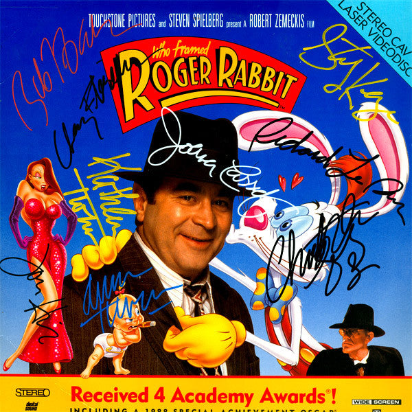 Roger Rabbit Cast Signed by 9 Laser Disc - Zion Graphic Collectibles